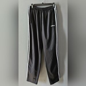 Adidas snap closure black pants size Large‎ athletic